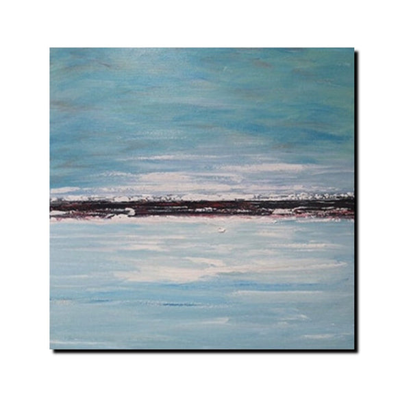 Large Paintings for Sale, Simple Abstract Paintings, Seascape Acrylic Paintings, Living Room Wall Art Painting, Original Landscape Paintings-ArtWorkCrafts.com