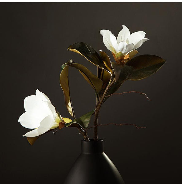 Large White Magnolias Artificial Flowers, Artificial Botany Plants, Magnolia Flower, Silk Flower Arrangement-ArtWorkCrafts.com