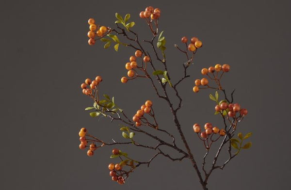 Rustic Artificial Autumn Fruit, Stem 28" Tall, Flower Arrangement, Botanicial Plant-ArtWorkCrafts.com