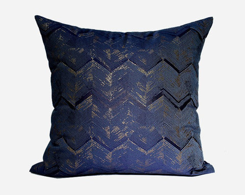 Large Square Pillows, Blue Decorative Modern Throw Pillow for Couch, Modern Sofa Pillows, Simple Modern Throw Pillows for Couch-ArtWorkCrafts.com