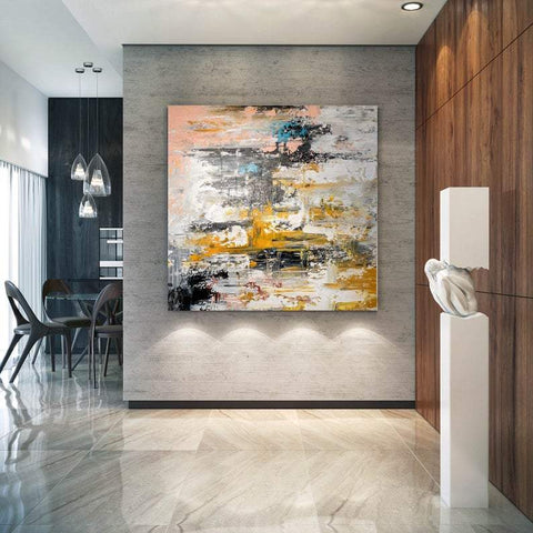 Abstract Acrylic Wall Painting, Extra Large Paintings for Living Room, Hand Painted Wall Painting, Modern Abstract Art for Bedroom, Simple Painting Ideas-ArtWorkCrafts.com