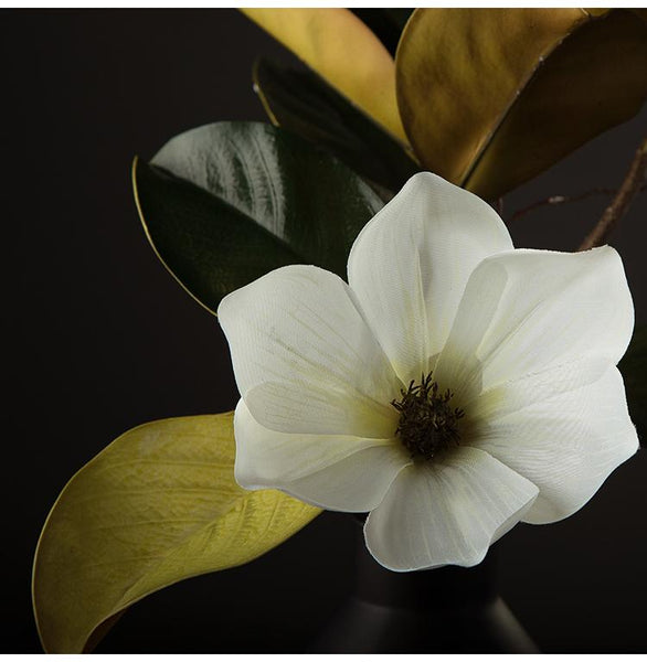 Large White Magnolias Artificial Flowers, Artificial Botany Plants, Magnolia Flower, Silk Flower Arrangement-ArtWorkCrafts.com