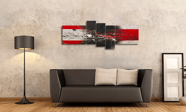 Large Paintings for Living Room, Abstract Acrylic Painting, Simple Modern Art, 5 Piece Wall Painting, Modern Wall Art Paintings-ArtWorkCrafts.com