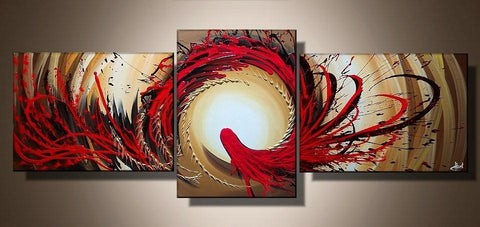 Abstract Canvas Art, Red Abstract Painting, Red Canvas Painting, Simple Modern Art, Living Room Canvas Paintings, Abstract Painting for Sale-ArtWorkCrafts.com