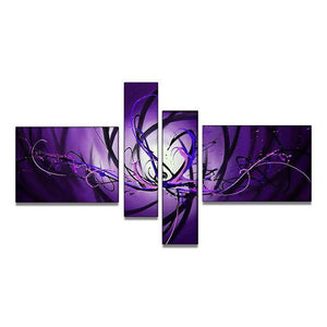 Bedroom Wall Art Paintings, Abstract Art on Sale, Purple and Blue Canvas Painting, Simple Modern Abstract Paintings, Buy Art Online-ArtWorkCrafts.com