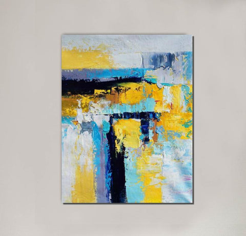 Huge Modern Wall Art Painting, Large Contemporary Abstract Artwork, Acrylic Painting for Bedroom-ArtWorkCrafts.com