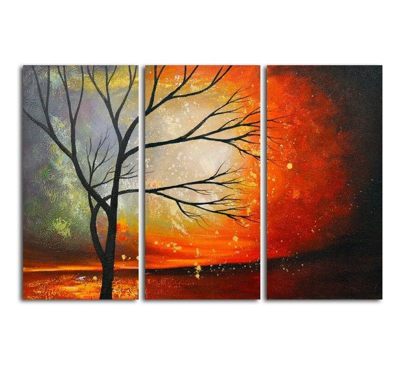 Acrylic Painting on Canvas, Hand Painted Wall Art Paintings, Tree of Life Painting, Large Paintings for Bedroom-ArtWorkCrafts.com