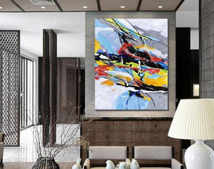 Wall Art Paintings, Hand Painted Acrylic Painting, Modern Abstract Painting, Extra Large Paintings for Living Room-ArtWorkCrafts.com