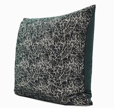Simple Throw Pillow for Interior Design, Large Modern Sofa Pillow Covers, Black Abstract Contemporary Square Modern Throw Pillows for Couch-ArtWorkCrafts.com