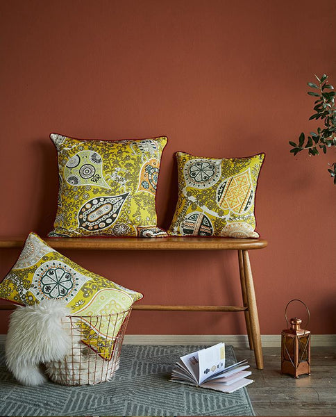 Leaves Pattern Cotton Pillow Cover, Home Decorative Throw Pillow, Sofa Pillows, Home Decoration-ArtWorkCrafts.com