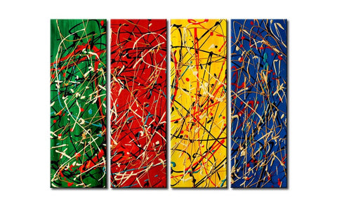 Dancing Lines, Abstract Contemporary Painting, Living Room Wall Paintings, Modern Wall Art Painting, Acrylic Painting Abstract-ArtWorkCrafts.com