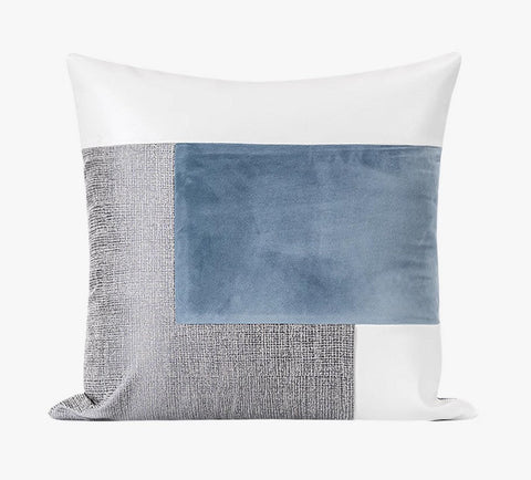 Sky Blue Abstract Contemporary Throw Pillow for Living Room, Modern Sofa Throw Pillows, Large Decorative Throw Pillows for Couch-ArtWorkCrafts.com