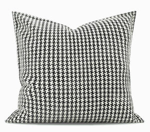 Chequer Modern Sofa Pillows, Large Black and White Decorative Throw Pillows, Contemporary Square Modern Throw Pillows for Couch, Abstract Throw Pillow for Interior Design-ArtWorkCrafts.com