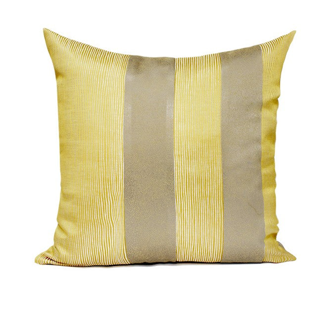 Decorative Throw Pillow for Couch, Yellow Modern Sofa Pillows, Simple Modern Throw Pillows for Couch, Yellow Square Pillows-ArtWorkCrafts.com