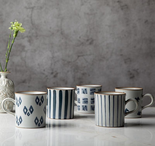 Large Capacity Coffee Cup, Cappuccino Coffee Mug, Pottery Tea Cup, Handmade Pottery Coffee Cup-ArtWorkCrafts.com