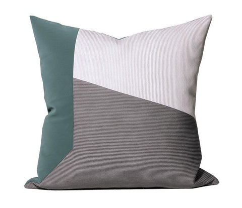 Modern Pillows for Living Room, Blue Grey Decorative Pillows for Couch, Modern Sofa Pillows, Modern Sofa Pillows, Contemporary Abstract Pillows-ArtWorkCrafts.com