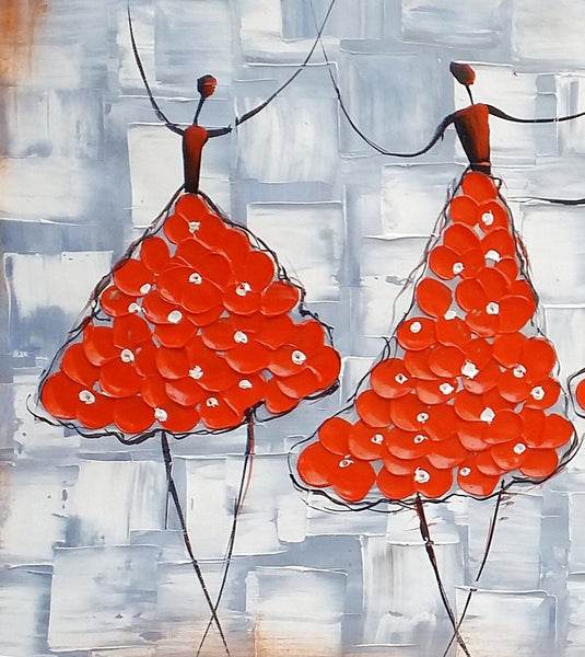 Contemporary Wall Art Ideas, Ballet Dancer Painting, Acrylic Canvas Painting, Buy Art Online, Abstract Painting for Dining Room-ArtWorkCrafts.com