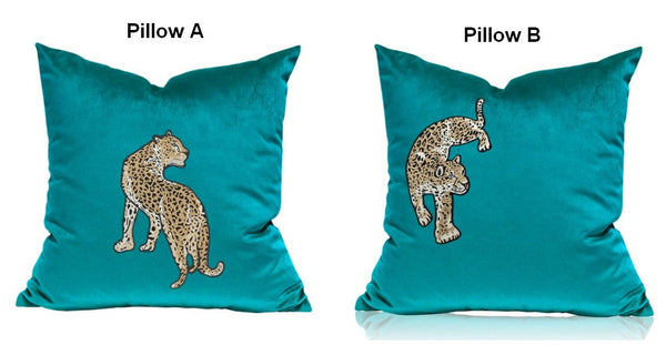 Decorative Pillows for Living Room, Modern Sofa Pillows, Cheetah Decorative Throw Pillows, Contemporary Throw Pillows-ArtWorkCrafts.com