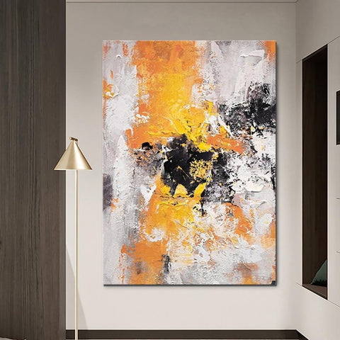 Abstract Acrylic Paintings for Living Room, Modern Contemporary Artwork, Buy Paintings Online, Heavy Texture Canvas Art-ArtWorkCrafts.com