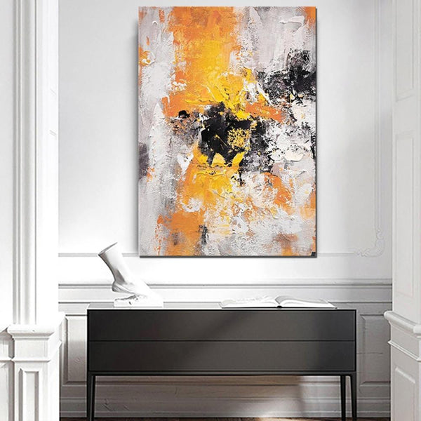 Abstract Acrylic Paintings for Living Room, Modern Contemporary Artwork, Buy Paintings Online, Heavy Texture Canvas Art-ArtWorkCrafts.com