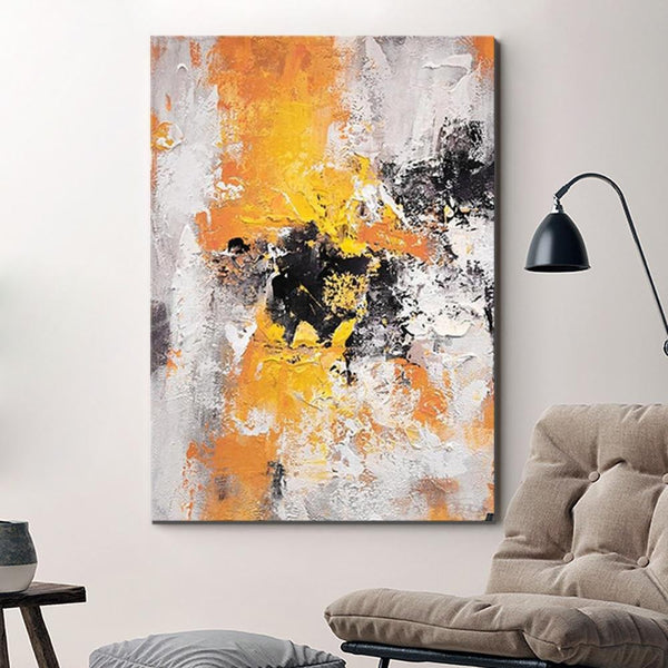 Abstract Acrylic Paintings for Living Room, Modern Contemporary Artwork, Buy Paintings Online, Heavy Texture Canvas Art-ArtWorkCrafts.com