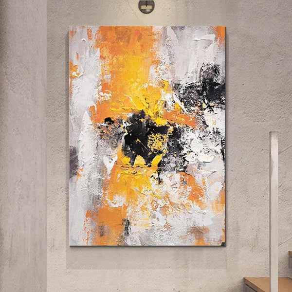 Abstract Acrylic Paintings for Living Room, Modern Contemporary Artwork, Buy Paintings Online, Heavy Texture Canvas Art-ArtWorkCrafts.com