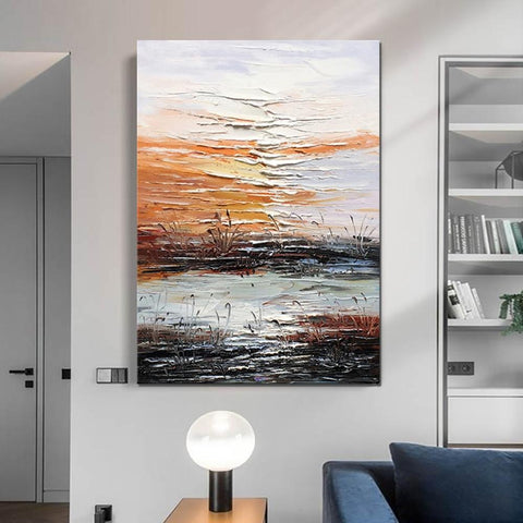 Abstract Canvas Painting, Modern Paintings for Living Room, Hand Painted Wall Art, Huge Painting for Sale-ArtWorkCrafts.com