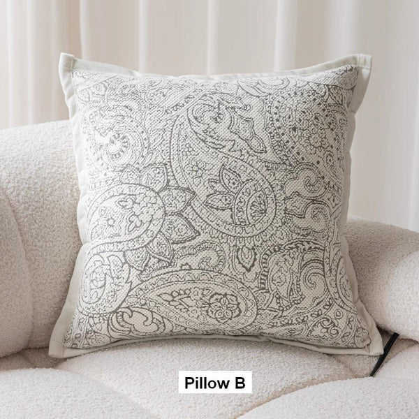 Decorative Throw Pillows for Couch, Embroider Flower Pillow Covers, Farmhouse Flower Decorative Pillows, Modern Sofa Pillows-ArtWorkCrafts.com