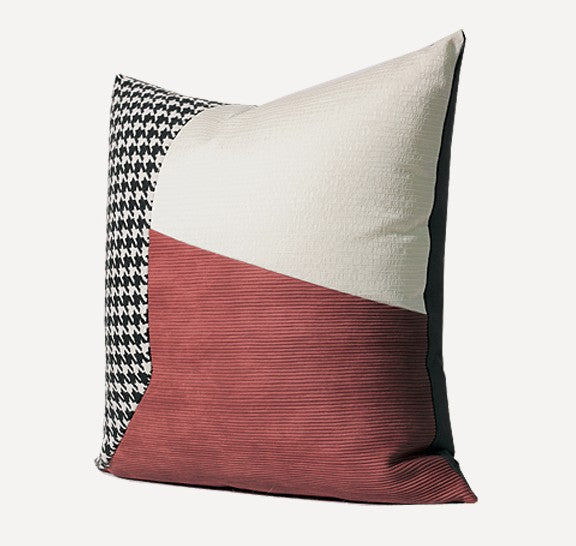 Modern Pillows for Living Room, Red Decorative Pillows for Couch, Modern Sofa Pillows, Modern Sofa Pillows, Contemporary Abstract Pillows-ArtWorkCrafts.com