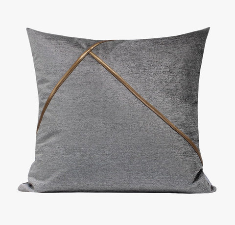 Modern Sofa Throw Pillows, Light Grey Abstract Contemporary Throw Pillow for Living Room, Large Decorative Throw Pillows for Couch-ArtWorkCrafts.com