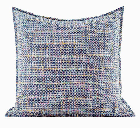 Modern Sofa Pillows, Large Abstract Blue Decorative Throw Pillows, Contemporary Square Modern Throw Pillows for Couch, Simple Throw Pillow for Interior Design-ArtWorkCrafts.com