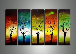 Large Acrylic Painting, Tree of Life Painting, Living Room Wall Art Paintings, Modern Contemporary Art, Tree Paintings-ArtWorkCrafts.com