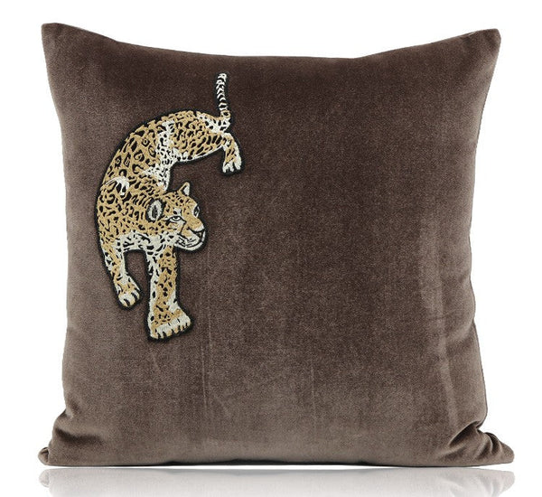 Modern Sofa Pillows, Contemporary Throw Pillows, Cheetah Decorative Throw Pillows, Decorative Pillows for Living Room-ArtWorkCrafts.com