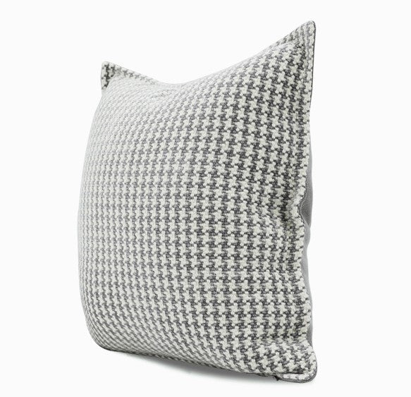 Gray Chequer Modern Sofa Pillows, Large Decorative Throw Pillows, Contemporary Square Modern Throw Pillows for Couch, Abstract Throw Pillow for Interior Design-ArtWorkCrafts.com