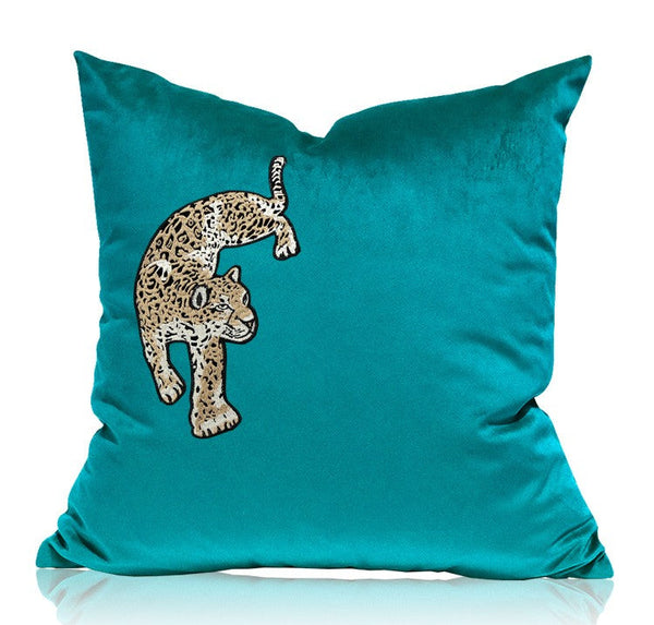 Decorative Pillows for Living Room, Modern Sofa Pillows, Cheetah Decorative Throw Pillows, Contemporary Throw Pillows-ArtWorkCrafts.com