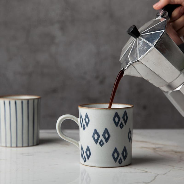 Latte Coffee Mug, Large Capacity Coffee Cup, Pottery Tea Cup, Handmade Pottery Coffee Cup-ArtWorkCrafts.com