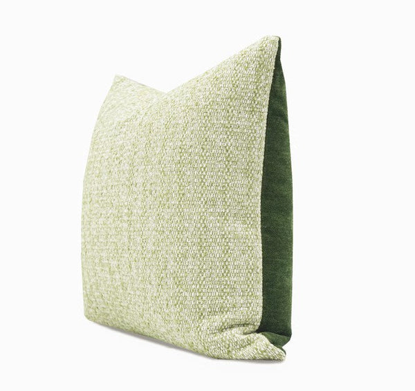 Green White Modern Sofa Pillows, Large Square Modern Throw Pillows for Couch, Simple Throw Pillow for Interior Design, Large Decorative Throw Pillows-ArtWorkCrafts.com