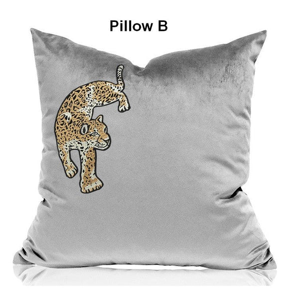 Cheetah Decorative Throw Pillows, Decorative Pillows for Living Room, Modern Sofa Pillows, Contemporary Throw Pillows-ArtWorkCrafts.com