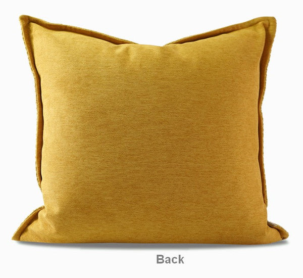 Large Yellow Square Modern Throw Pillows for Couch, Contemporary Modern Sofa Pillows, Simple Decorative Throw Pillows, Large Throw Pillow for Interior Design-ArtWorkCrafts.com