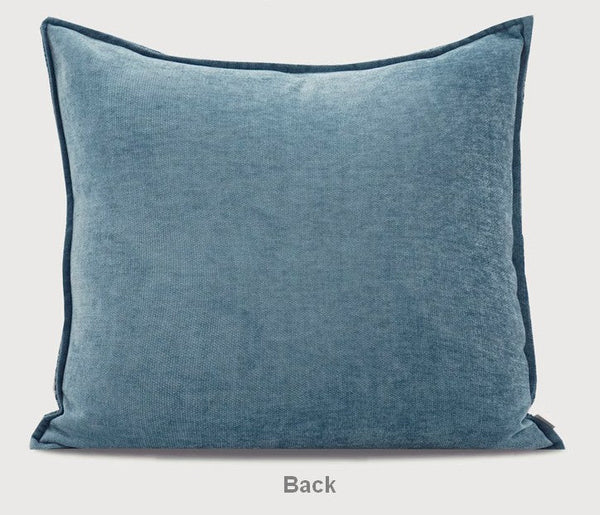 Large Modern Square Throw Pillows for Couch, Blue Modern Sofa Pillow, Blue Decorative Pillow, Simple Throw Pillow for Interior Design-ArtWorkCrafts.com