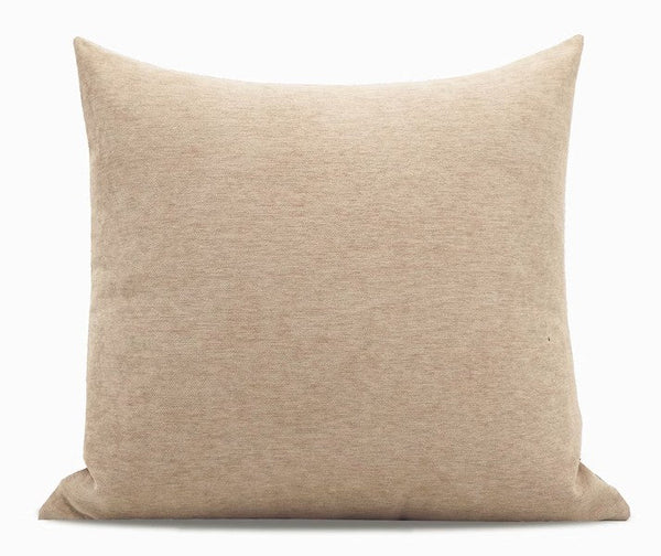 Contemporary Light Brown Modern Sofa Pillows, Large Square Modern Throw Pillows for Couch, Simple Decorative Throw Pillows, Large Throw Pillow for Interior Design-ArtWorkCrafts.com