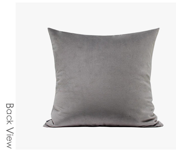Modern Sofa Throw Pillows, Light Grey Abstract Contemporary Throw Pillow for Living Room, Large Decorative Throw Pillows for Couch-ArtWorkCrafts.com