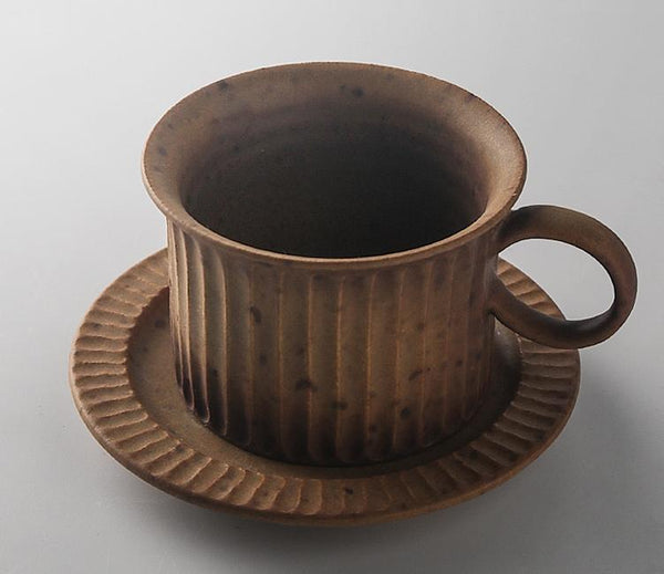 Latte Coffee Cup, Cappuccino Coffee Mug, Pottery Coffee Cups, Tea Cup, Ceramic Coffee Cup, Coffee Cup and Saucer Set-ArtWorkCrafts.com