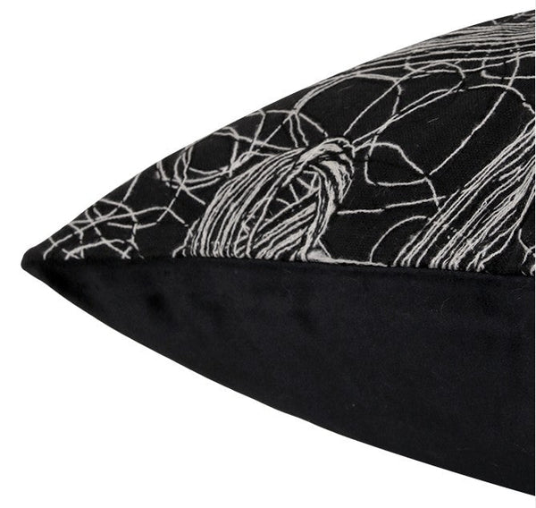 Decorative Pillow for Interior Design, Black Modern Throw Pillows, Simple Modern Throw Pillow for Couch, Modern Sofa Pillow Covers-ArtWorkCrafts.com