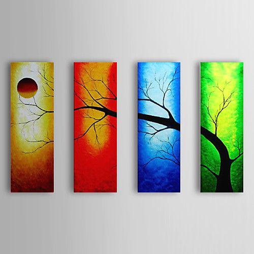Bedroom Wall Paintings, Tree Painting, Moon Painting, Acrylic Painting Landscape, Bedroom Acrylic Paintings, Landscape Canvas Painting-ArtWorkCrafts.com
