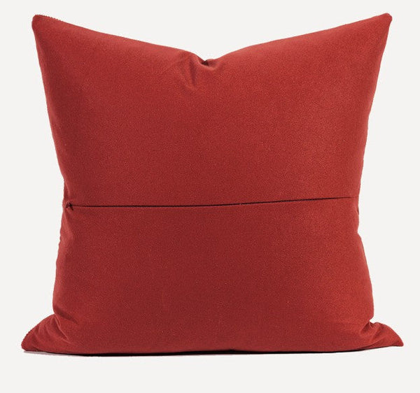 Modern Throw Pillows, Decorative Throw Pillow for Couch, Red Modern Sofa Pillows, Decorative Throw Pillows for Living Room Couch, Large Square Pillows-ArtWorkCrafts.com