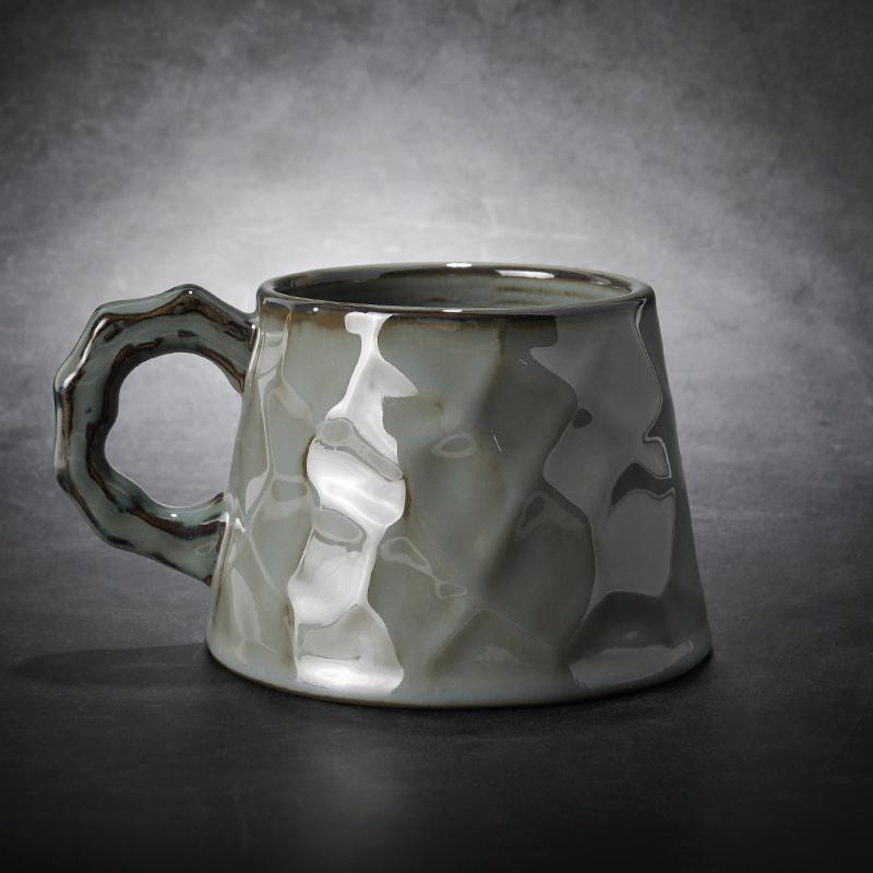 Large Pottery Coffee Cup, Ceramic Coffee Mug, Large Capacity Coffee Cups, Large Tea Cup, Handmade Coffee Cup-ArtWorkCrafts.com