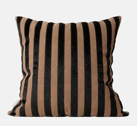 Large Modern Decorative Pillows for Sofa, Contemporary Cushions for Interior Design, Brown Modern Throw Pillows for Couch-ArtWorkCrafts.com
