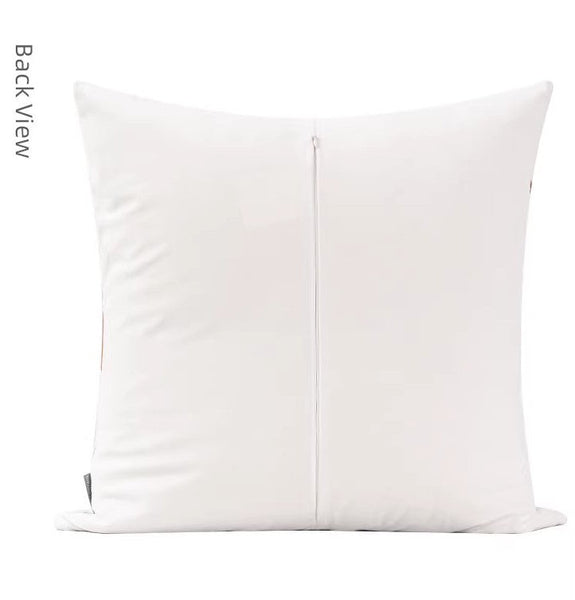 Modern Sofa Throw Pillows, Large Decorative Throw Pillows for Couch, White Abstract Contemporary Throw Pillow for Living Room-ArtWorkCrafts.com