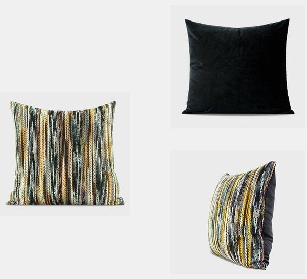 Modern Square Throw Pillows for Couch, Colorful Decorative Throw Pillows, Large Abstract Contemporary Throw Pillow for Interior Design-ArtWorkCrafts.com